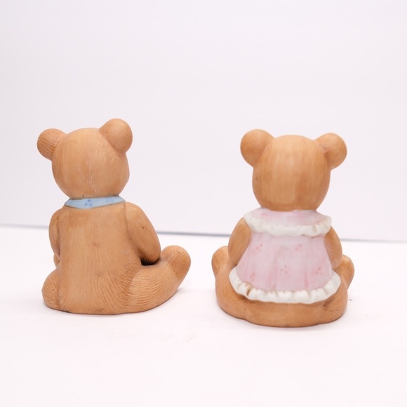 Homco Bears #1405 Set of 2 Honey and Apples - Picture 2 of 3